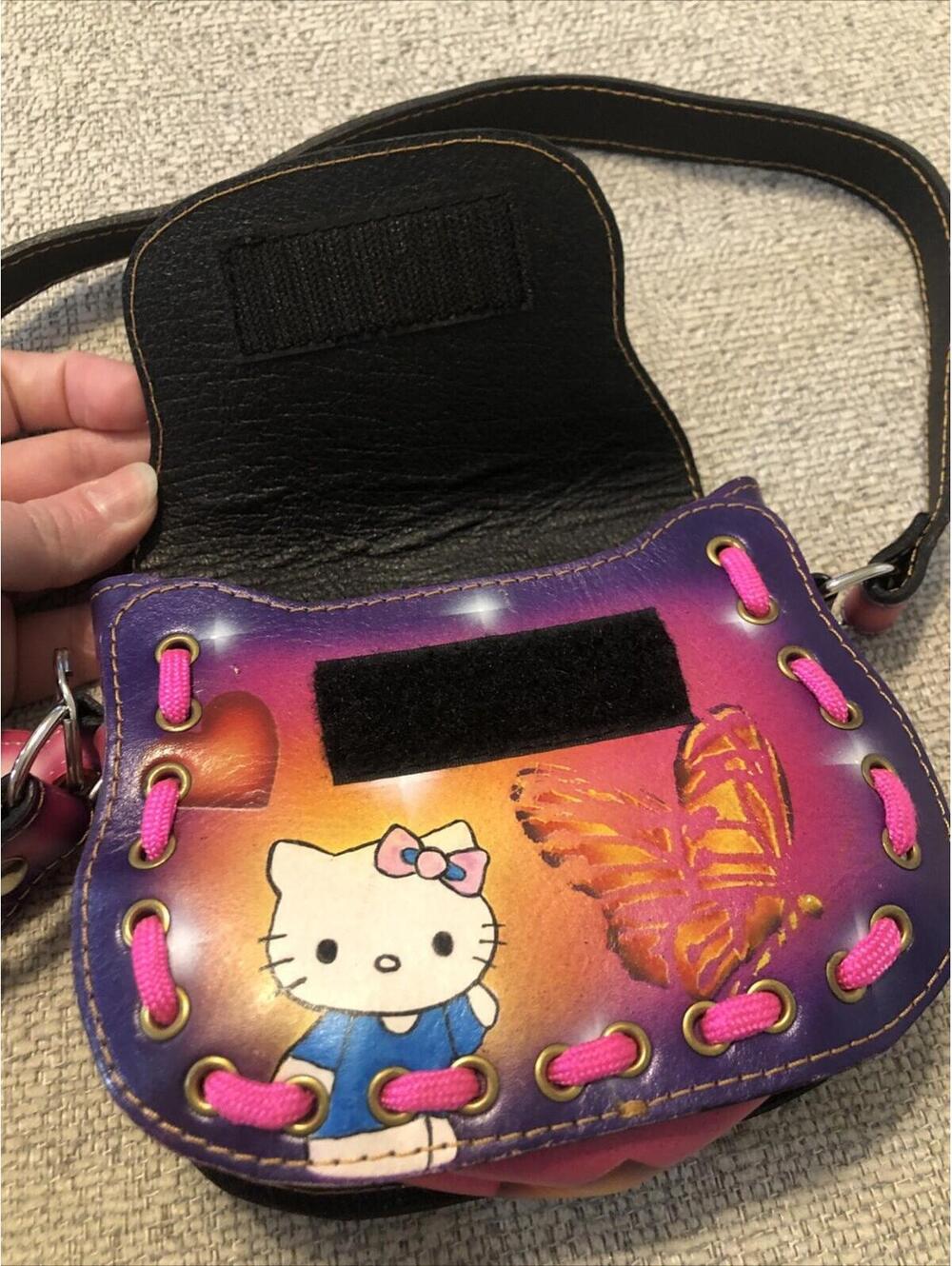 Vtg Faux Leather Hello Kitty Purse. Sanrio Character Kitty White - Picture 7 of 10